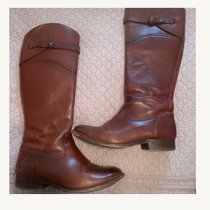 Frye Womens Molly Button Tall Boot Cognac